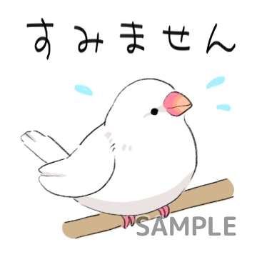 日本の小鳥「すみません」
