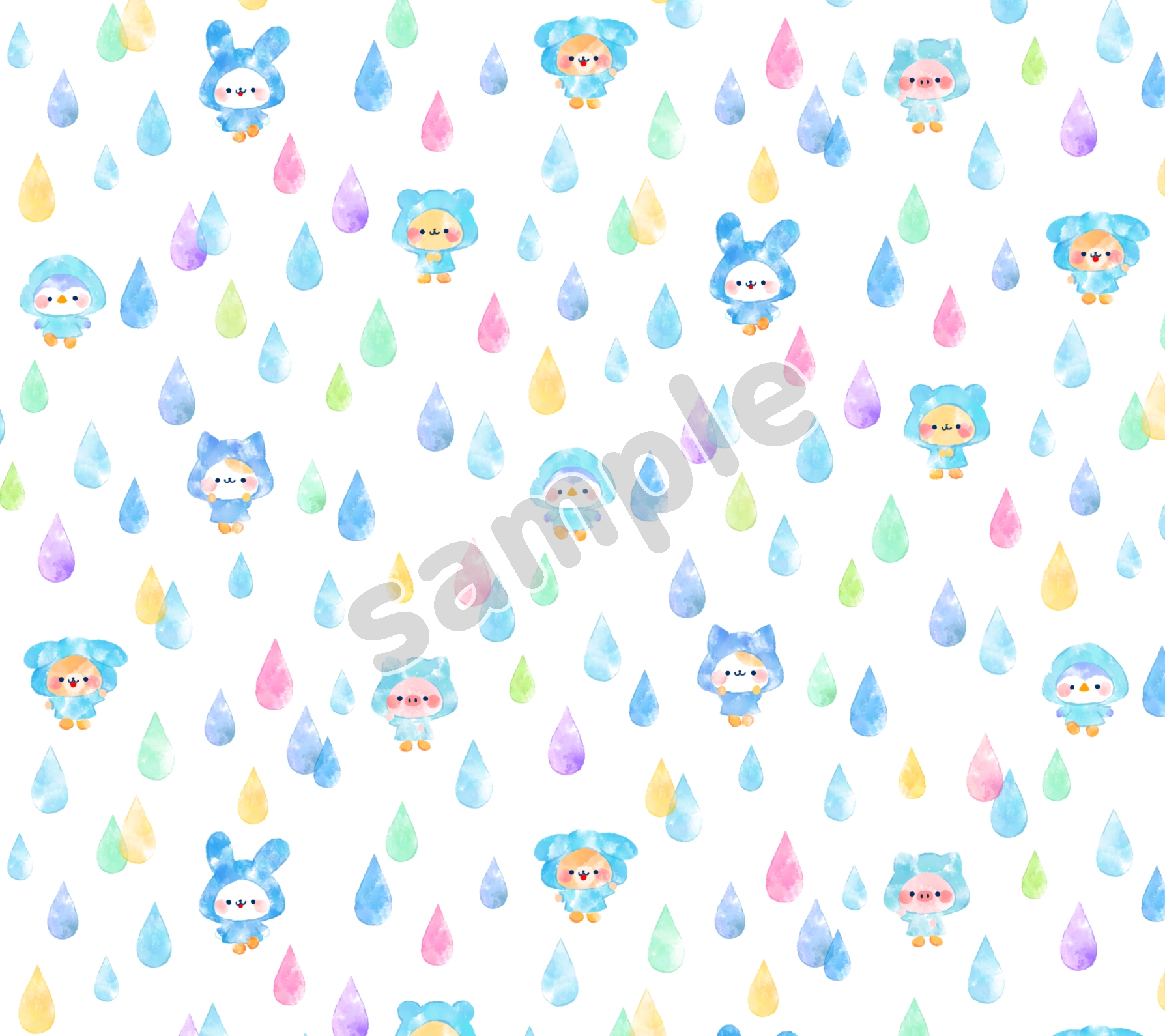雨降り動物壁紙