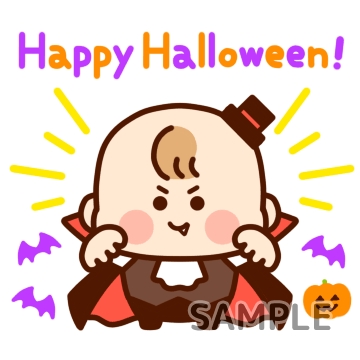 ハロウィン赤ちゃん「Happy Halloween」